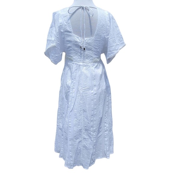 Anthropologie Alene Embroidered Lace Midi Dress Boho Ivory 2 - Picture 2 of 4